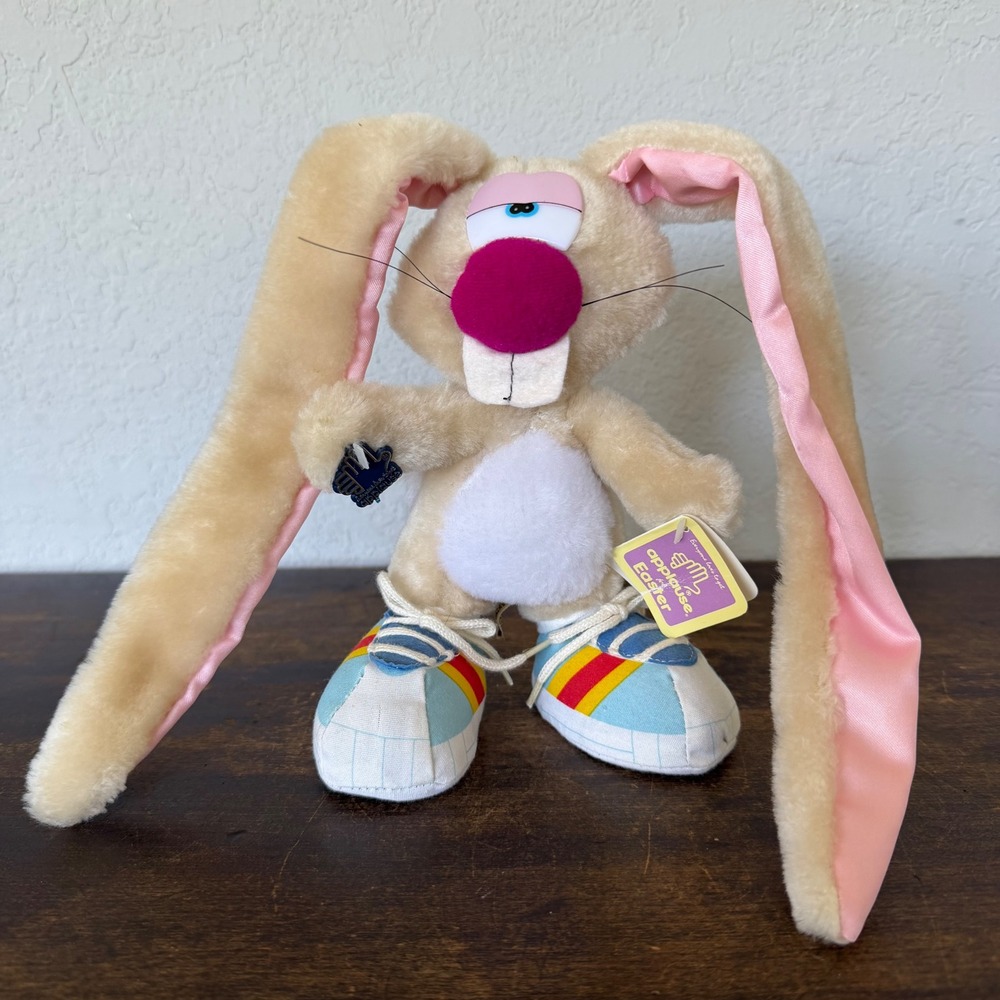 Vintage‎ Applause Big Jackson Bunny Rabbit 8" Plush Easter 1983 New NWT